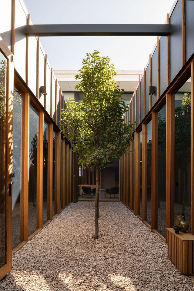 The courtyard garden at Vitality House